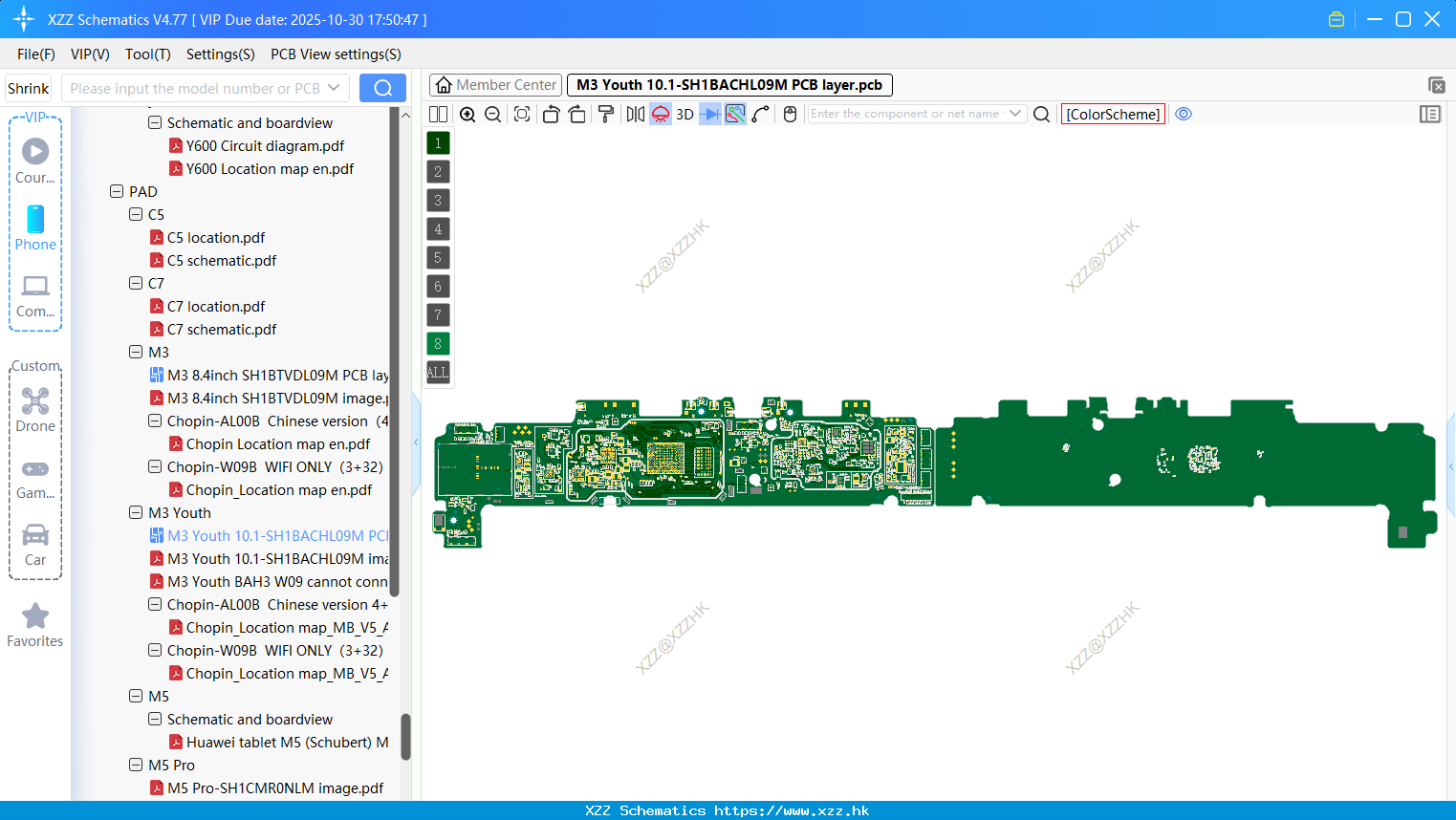Huawei M3 Youth 10.1-SH1BACHL09M PCB Layer